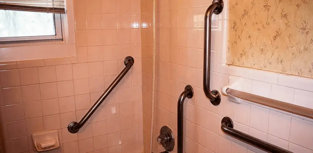 Shower grab bar installation for bathroom safety and accessibility in Irvine, CA