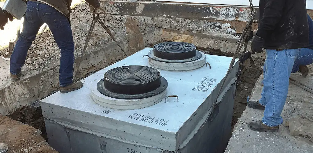 Grease trap installation for a commercial property drainage system in Irvine, CA